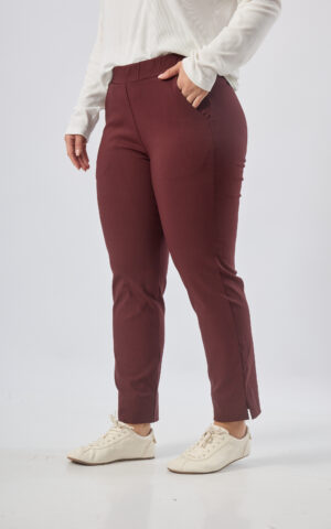 Pantalón bengalina con tajos ruedo