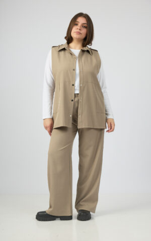 Pantalón sastrero cierre falso