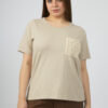 Remera de algodón viscosa con aplique bolsillo - Tres Angeles mayorista