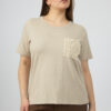 Remera de algodón viscosa con aplique bolsillo - Tres Angeles mayorista