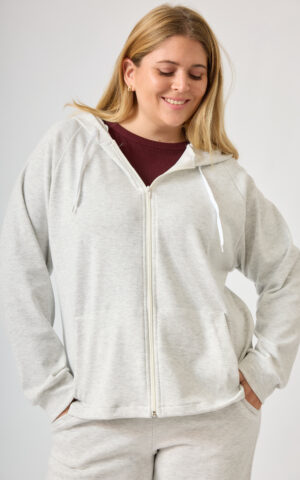 Campera algodón c/ cierre manga Ranglan