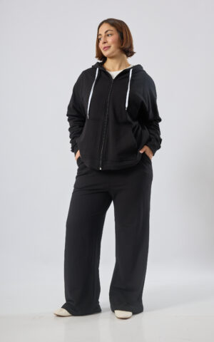 Pantalón clásico de viscosa con friza