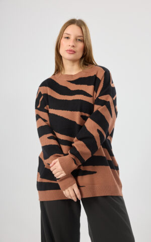 Sweater de lanilla estampada