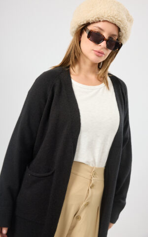 Cardigan c/bolsillos y cinto