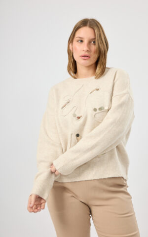 Sweater bordado c/lentejuelas