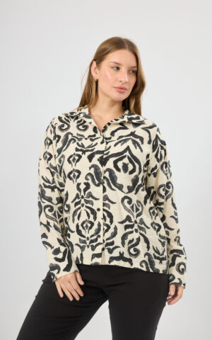 Camisa Emilia clásica estampada