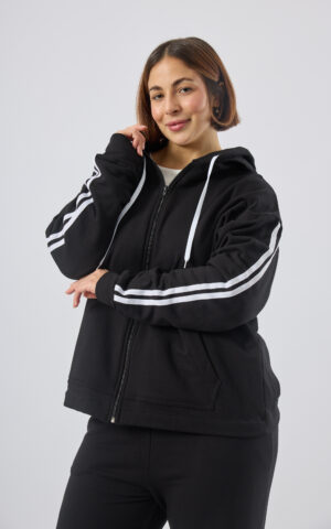 Campera con cierre combi 2 vivos
