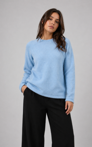 Sweater manga larga ranglan de lanilla brush