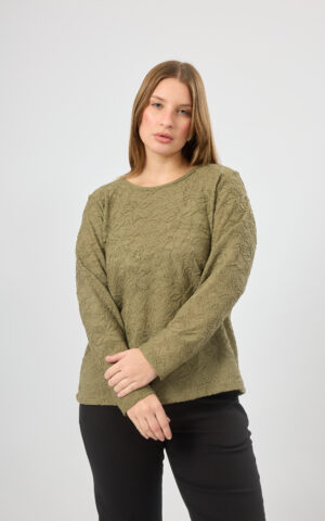 Remera clasica de encaje surfilado