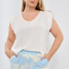 Blusa fibrana c/alas broderie - Tres Angeles mayorista