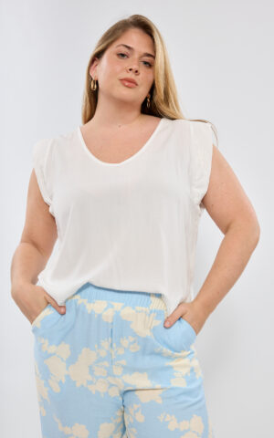 Blusa fibrana c/alas broderie