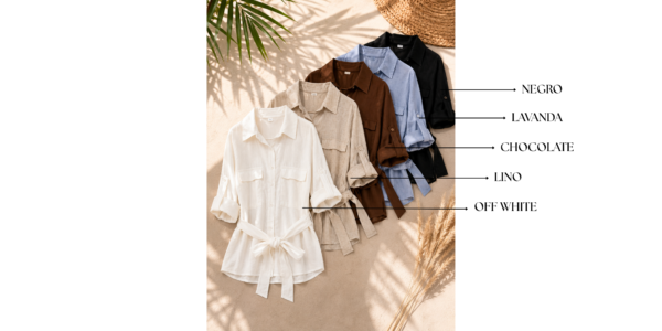 Camisola de lino Maui con tira cintura - Tres Angeles mayorista