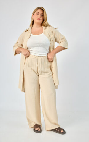 Pantalón Emilia lisa con pinzas espalda