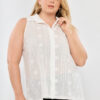 Camisa sin manga de broderie - Tres Angeles mayorista