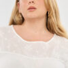 Blusa de fibrana con canesu broderie - Tres Angeles mayorista