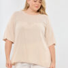 Blusa de fibrana con canesu broderie - Tres Angeles mayorista