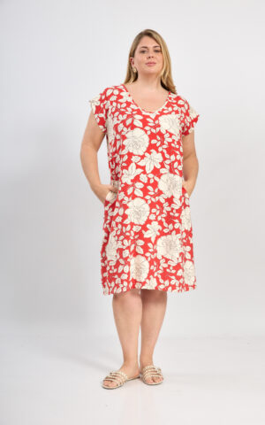 Vestido manga japonesa Derby estampado