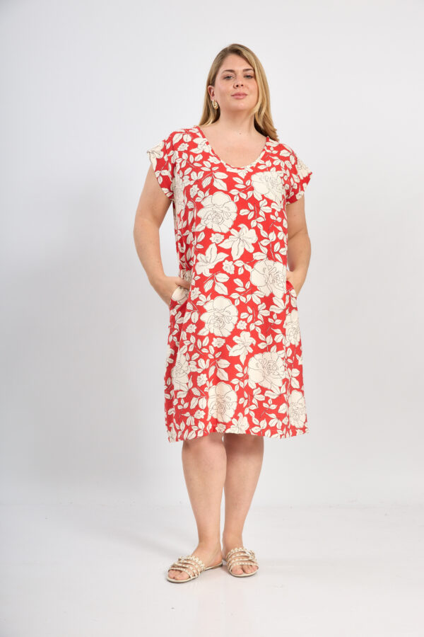 Vestido manga japonesa Derby estampado - Tres Angeles mayorista