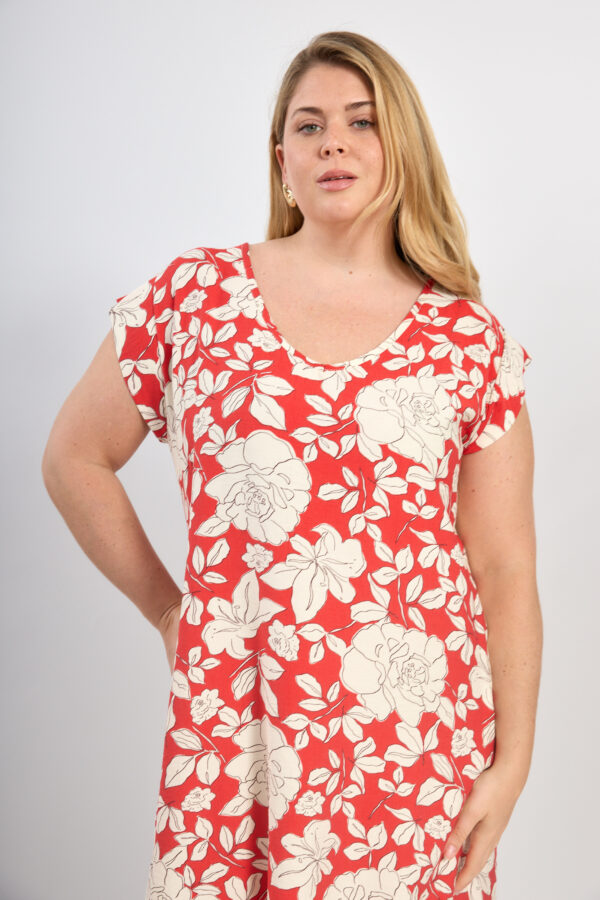 Vestido manga japonesa Derby estampado - Tres Angeles mayorista