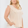 Blusa c/recortes volados broderie - Tres Angeles mayorista