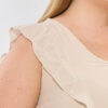 Blusa c/recortes volados broderie - Tres Angeles mayorista