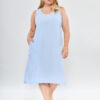 Vestido s/mangas de lino plano c/ lagrima espalda - Tres Angeles mayorista
