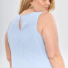 Vestido s/mangas de lino plano c/ lagrima espalda - Tres Angeles mayorista