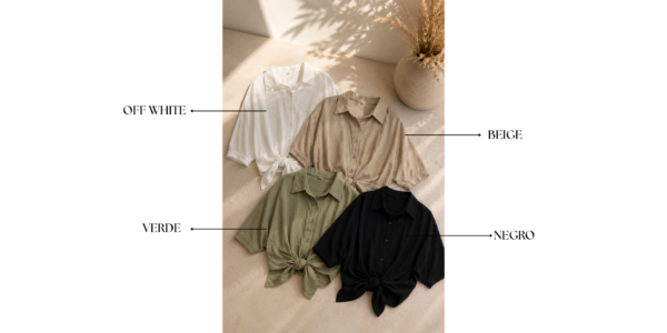 Camisola de lino Maui con tira cintura - Tres Angeles mayorista