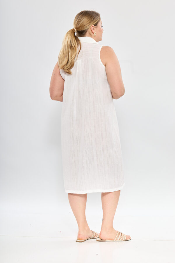 Vestido camisero liso s/manga - Tres Angeles mayorista