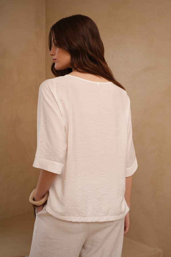 Blusa manga 3/4 c/tajos Emilia lisa - Tres Angeles mayorista
