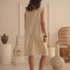 Vestido de lino rígido con cuello Mao - Tres Angeles mayorista