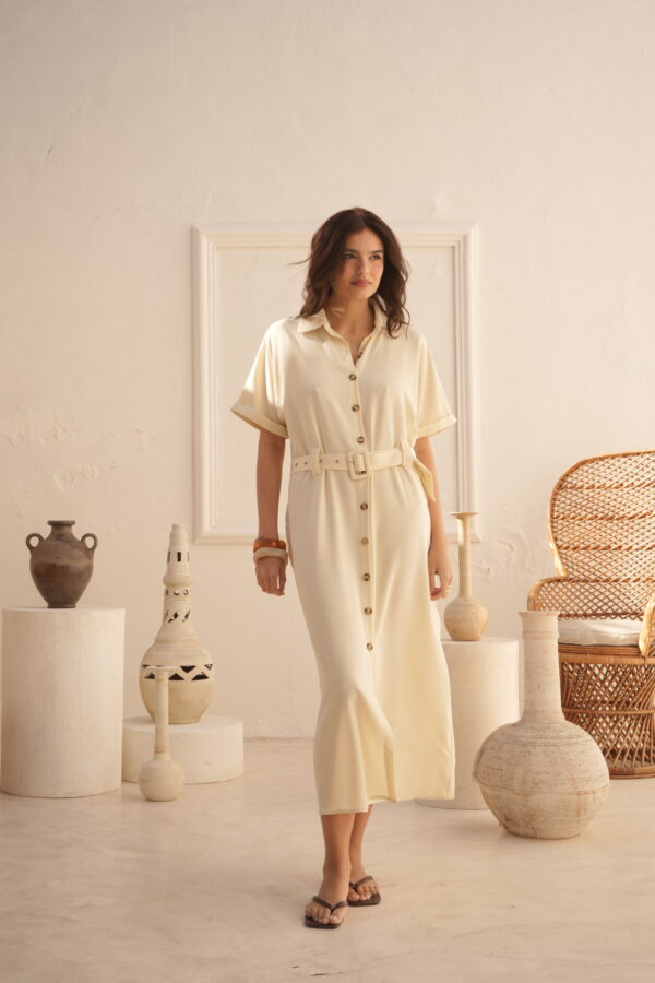 Vestido camisero c/ cinto - Tres Angeles mayorista