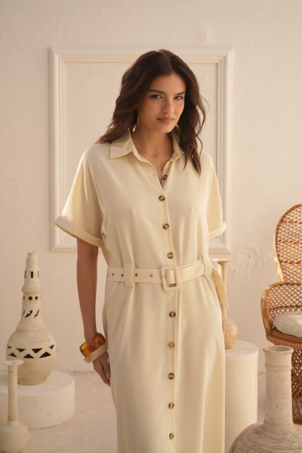 Vestido camisero c/ cinto - Tres Angeles mayorista