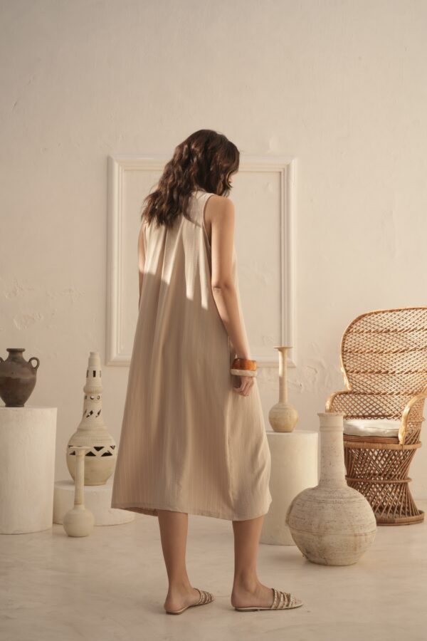 Vestido camisero s/mangas Cey rayado - Tres Angeles mayorista