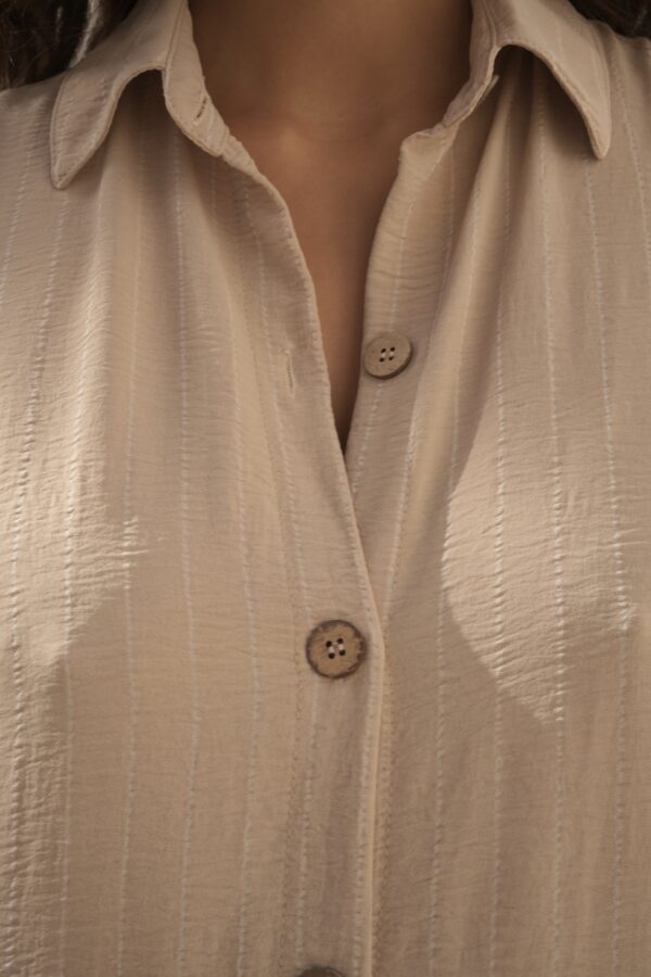 Vestido camisero s/mangas Cey rayado - Tres Angeles mayorista