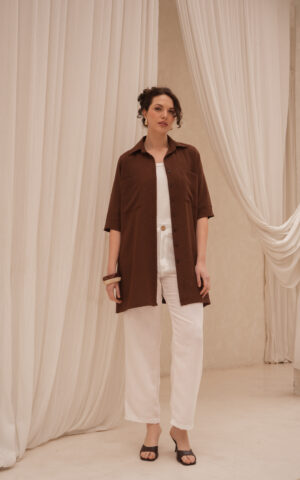 Camisero manga 3/4 c/bolsillos de cey brillos