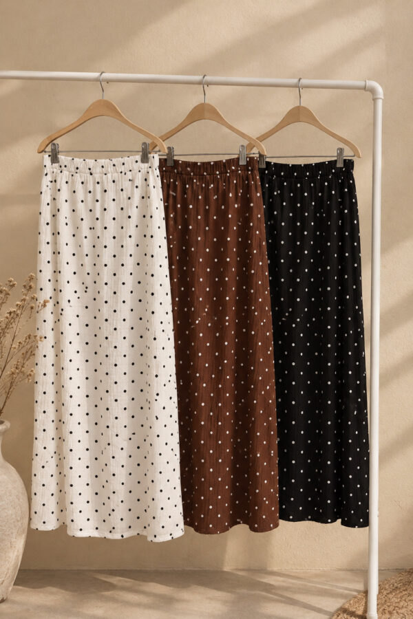 Pollera de bambula lunares - Tres Angeles mayorista