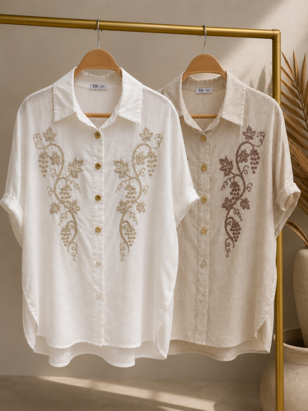 Camisa manga murcielago con botones dorados - Tres Angeles mayorista