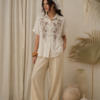 Camisa manga murcielago con botones dorados - Tres Angeles mayorista