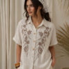 Camisa manga murcielago con botones dorados - Tres Angeles mayorista