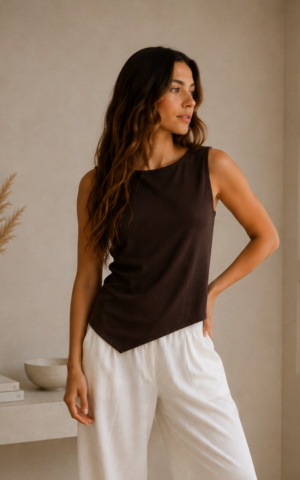 Musculosa corta asimetrica de morley portofino