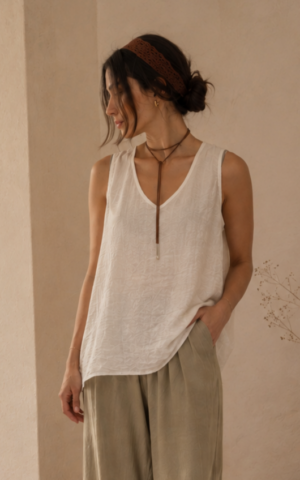 Musculosa evase jackard plano