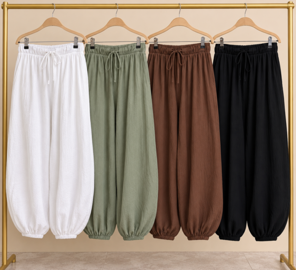 Pantalón globo con elástico ruedo - Tres Angeles mayorista