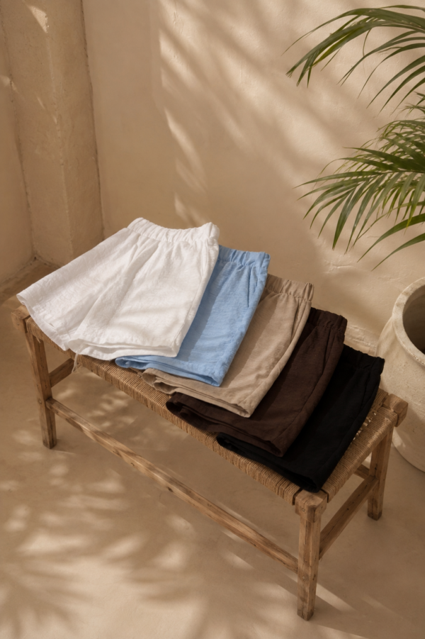 Short clásico de lino liso - Tres Angeles mayorista