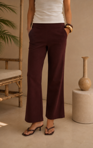 Pantalón recto de bengalina