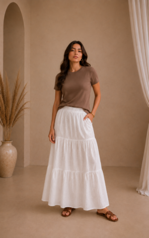 Pollera con frunces