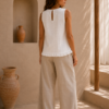 Musculosa ruedo voladitos con lagrima espalda - Tres Angeles mayorista