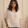 Blusa con frunces hombros y elástico puños - Tres Angeles mayorista