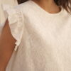 Blusa de broderie forrada con manga volado - Tres Angeles mayorista