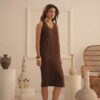 Vestido escote V de broderie de punto - Tres Angeles mayorista